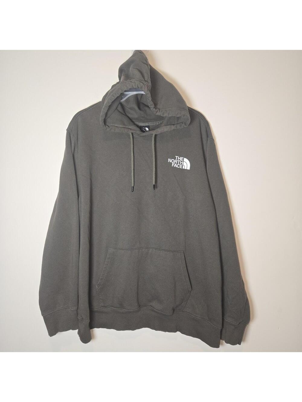 The North Face Men’s Pullover Green Hoodie Sz XXL Back Graphic Sierra Nevada